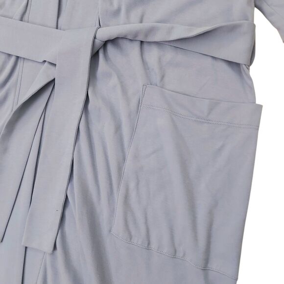 Eileen Fisher Boxy Robe Womens S/M Blue Organic Cotton Sleepwear Loungewear - Picture 8 of 12
